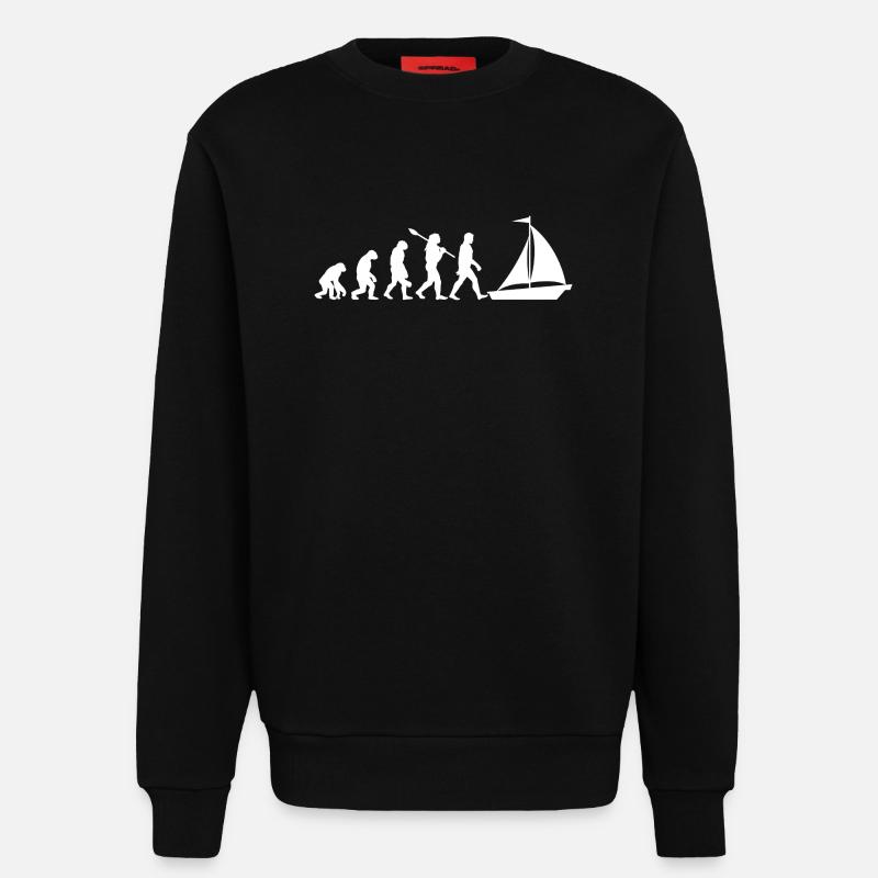 Evolution Sailing - Sailboat - Sweatshirt - made by SPREAD  - SOLID BLACK