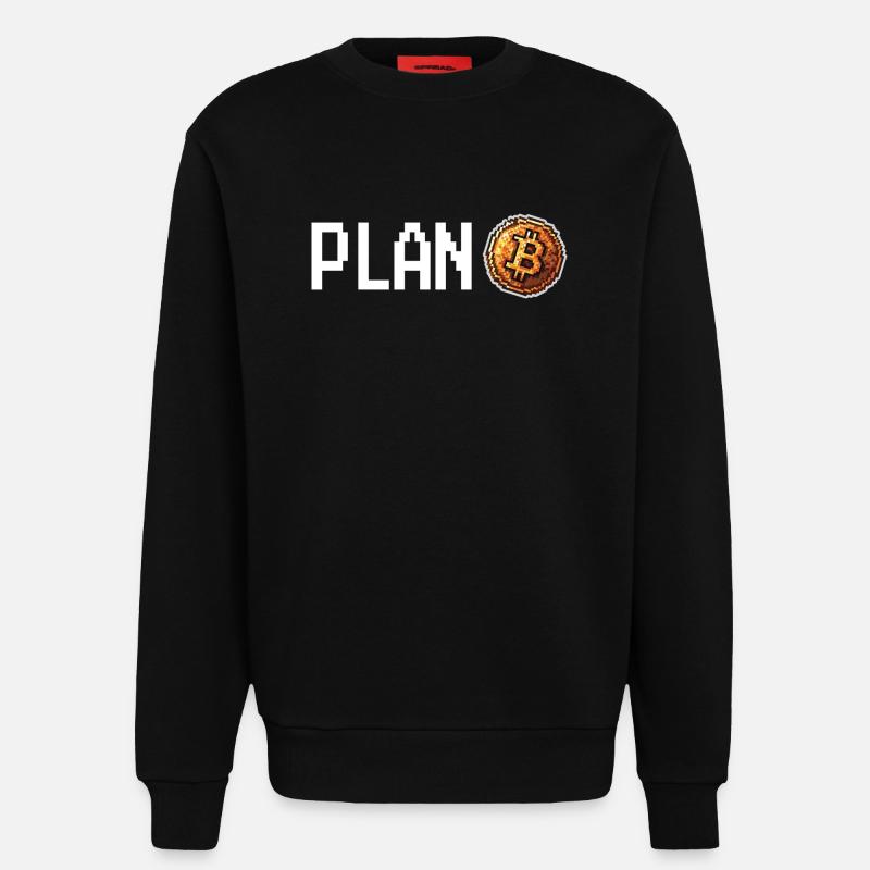 Plan Bitcoin Retro Pixel - Sweatshirt - made by SPREAD - SOLID BLACK