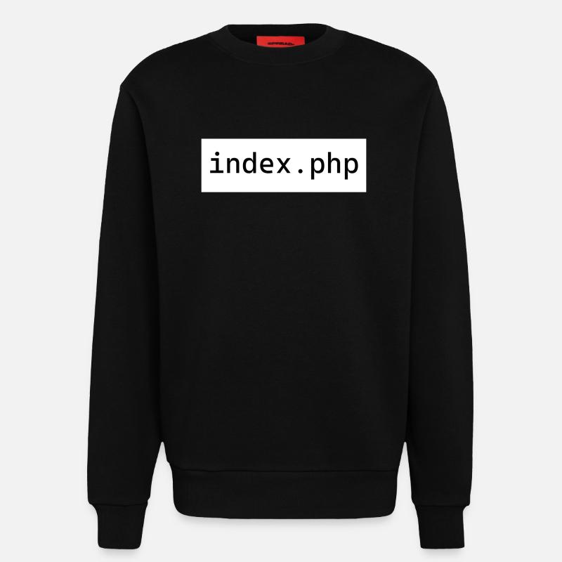 index php - Sweatshirt - made by SPREAD  - SOLID BLACK