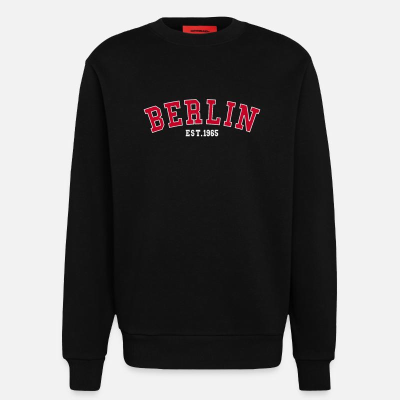 Berlin_Est_1965 - Sweatshirt - made by SPREAD - SOLID BLACK