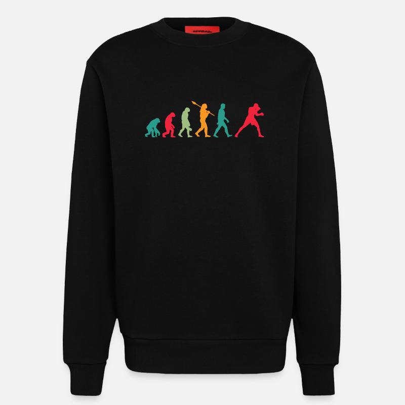 Boxing Evolution - Sweatshirt - made by SPREAD  - SOLID BLACK