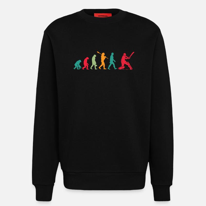 Évolution du cricket - Sweat bio décontracté fabriqué en UE - SOLID BLACK