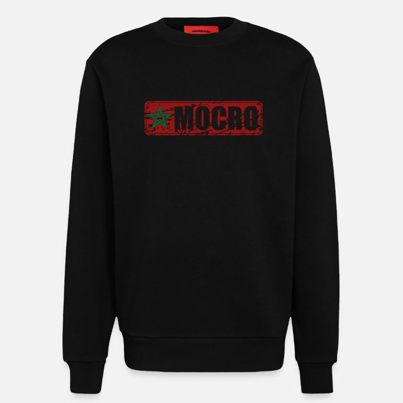 Mocro Moroccan Morocco - Sweatshirt - made by SPREAD  - SOLID BLACK