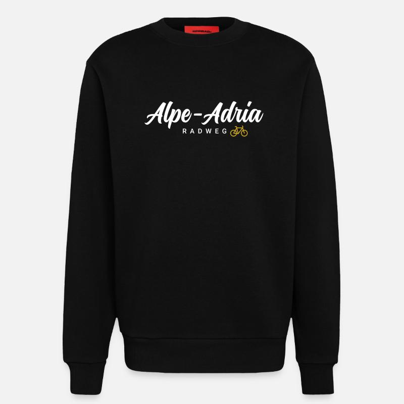 Alpe Adria Radweg - Sweatshirt - made by SPREAD  - SOLID BLACK