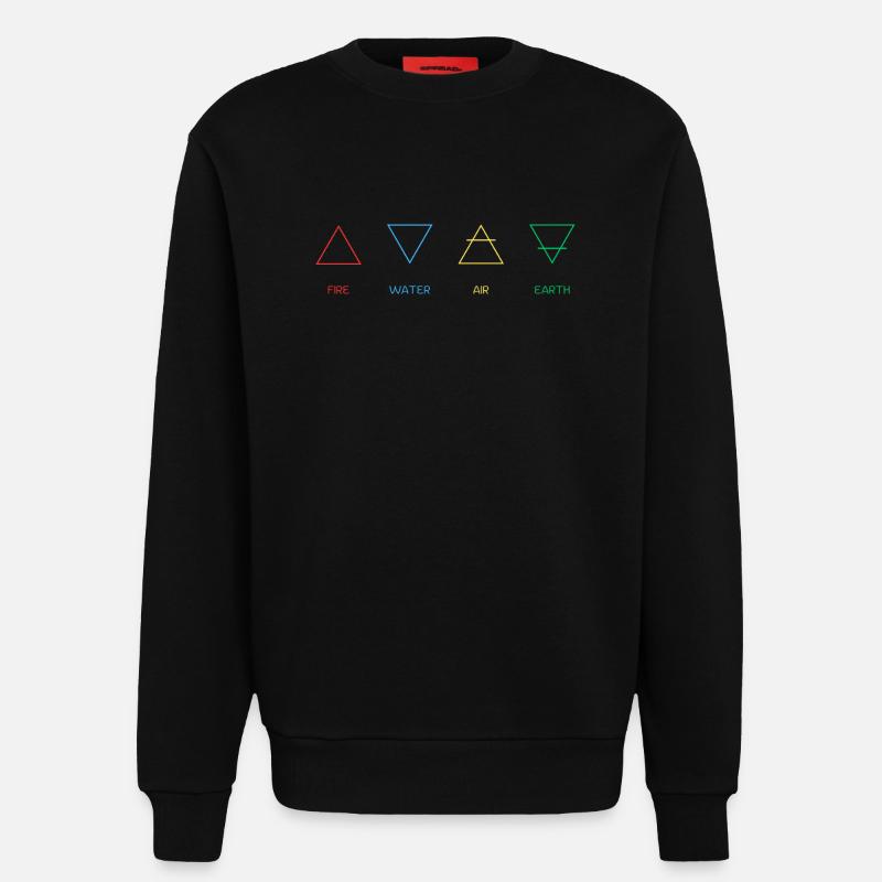Vier Elemente - Sweatshirt - made by SPREAD  - SOLID BLACK
