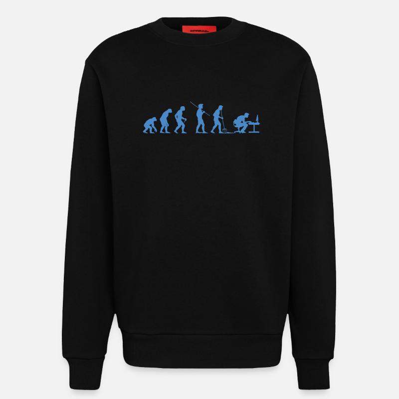 Programmer Evolution Computer Scientist Developer - Sweatshirt - made by SPREAD - SOLID BLACK