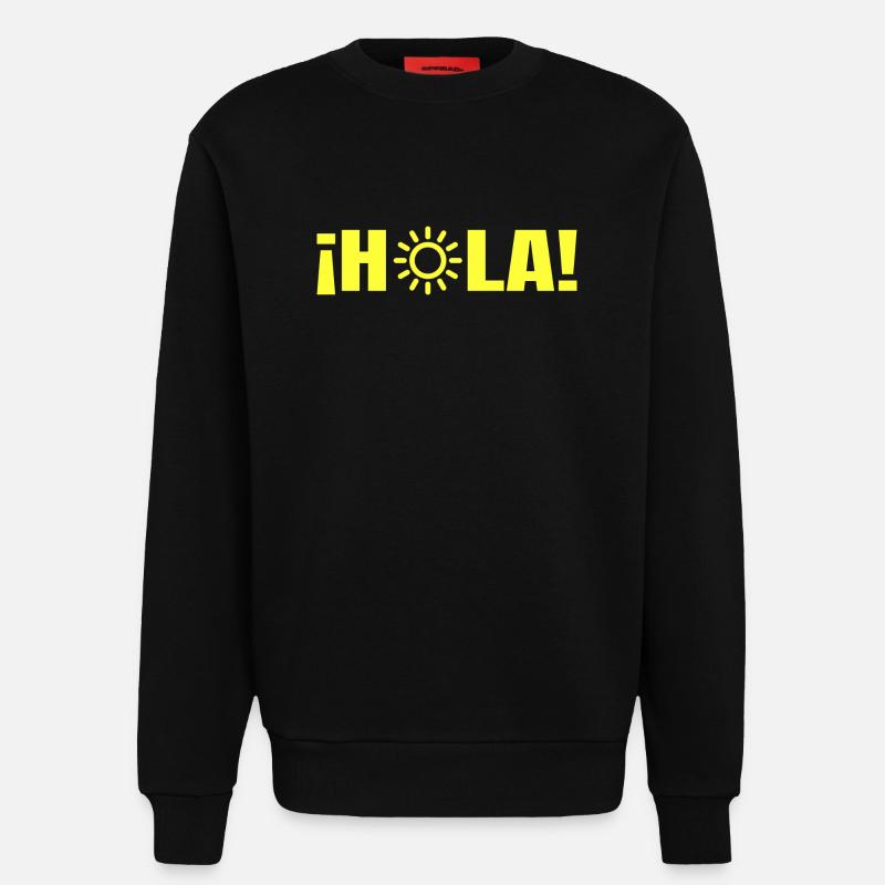 Hola Sun Glyphs Bold Tee - Sweatshirt - made by SPREAD  - SOLID BLACK