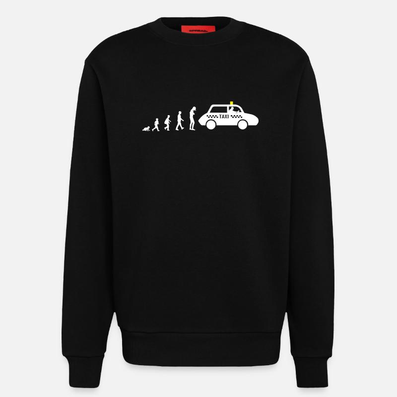 Development into a taxi driver - Sweatshirt - made by SPREAD  - SOLID BLACK