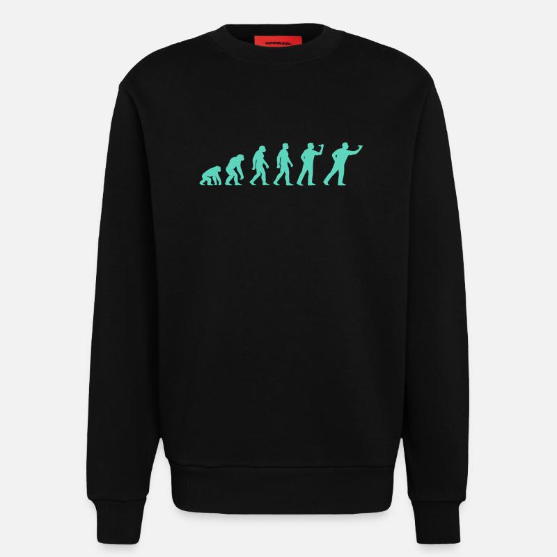 Fortschrittliche Evolutionssilhouette - Sweatshirt - made by SPREAD - SOLID BLACK