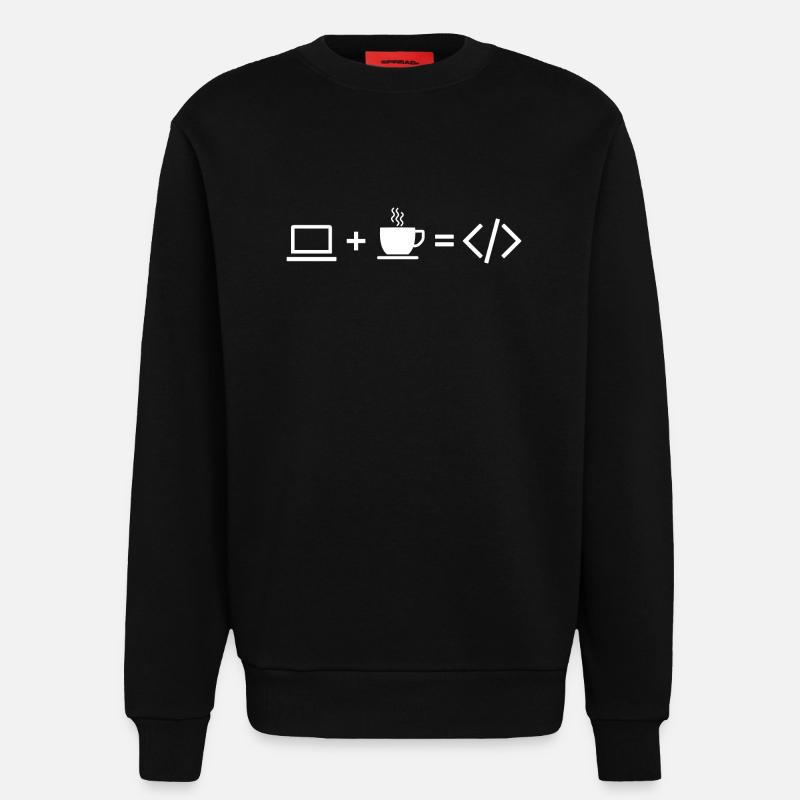 Coffee and Computer Science - Sweatshirt - made by SPREAD  - SOLID BLACK