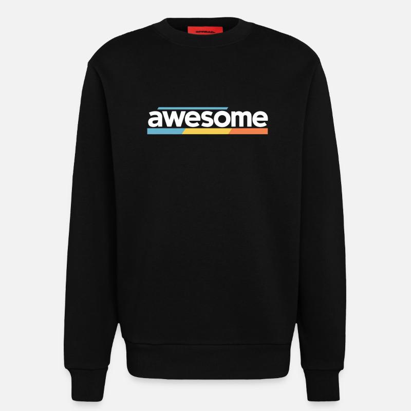 Awesome Typography Design - Sweatshirt - made by SPREAD  - SOLID BLACK