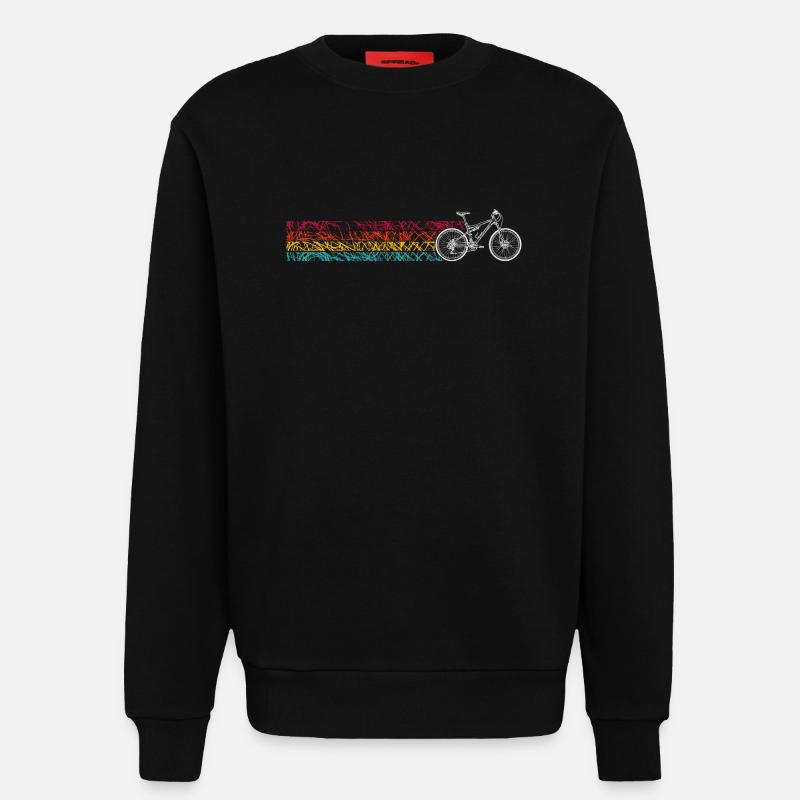 LGBT Pride Rainbow Bicycle Design - Sweatshirt - made by SPREAD - SOLID BLACK