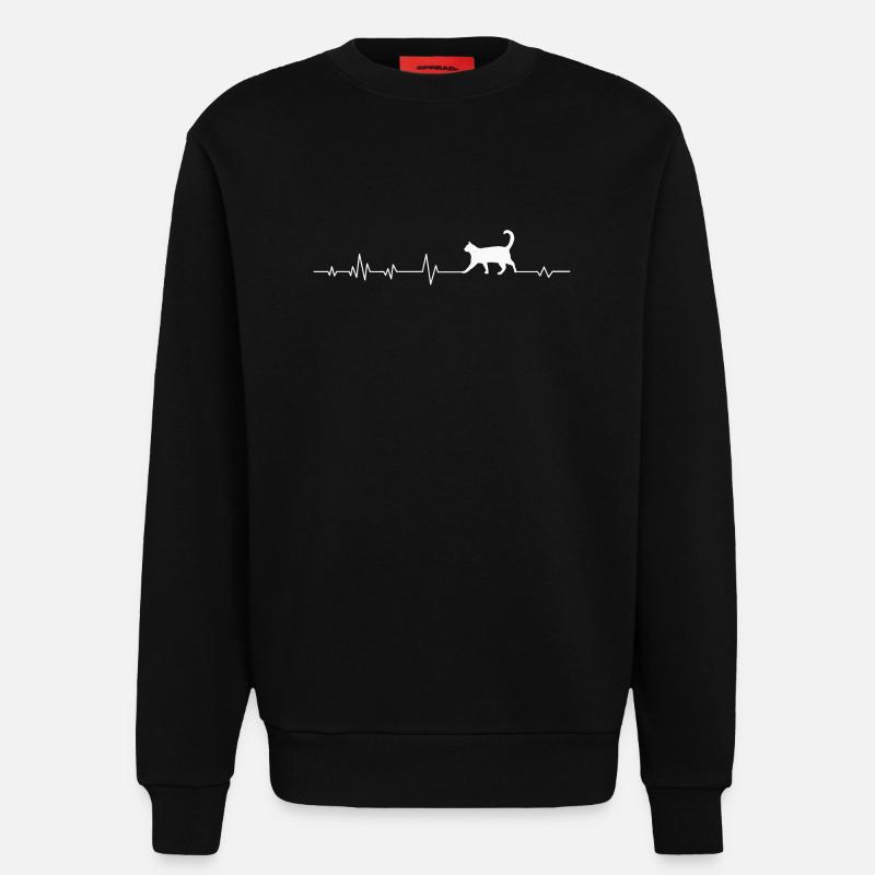 Katze Katzen - Sweatshirt - made by SPREAD  - SOLID BLACK