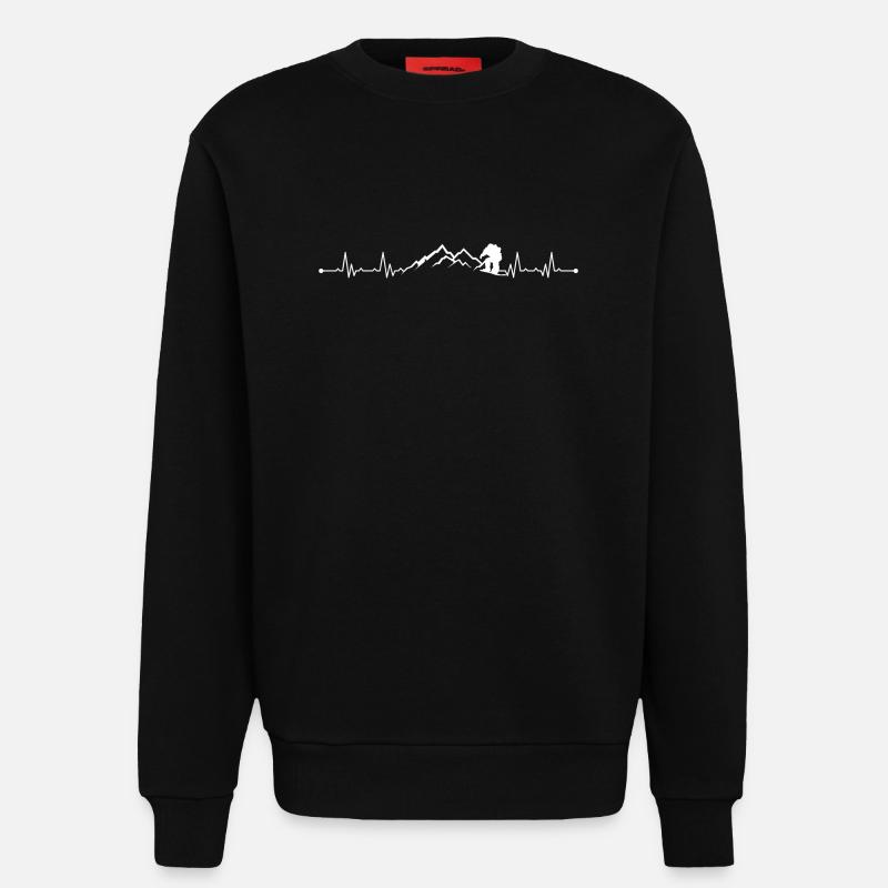Please upload design - Sweatshirt - made by SPREAD  - SOLID BLACK
