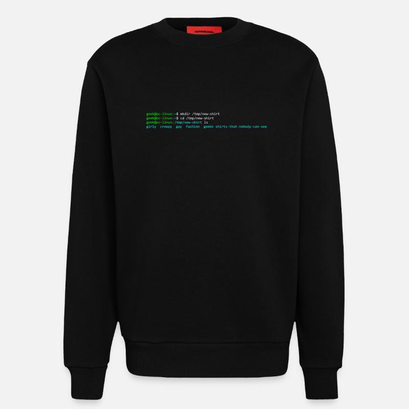 Linux-Terminal - Sweatshirt - made by SPREAD  - SOLID BLACK