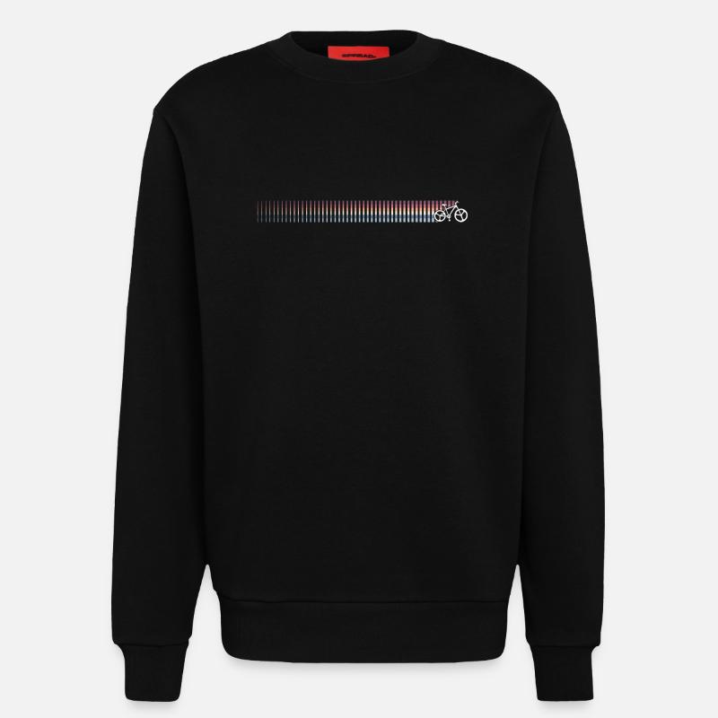 Dégradé code-barres Sunset - Sweat bio décontracté fabriqué en UE - SOLID BLACK