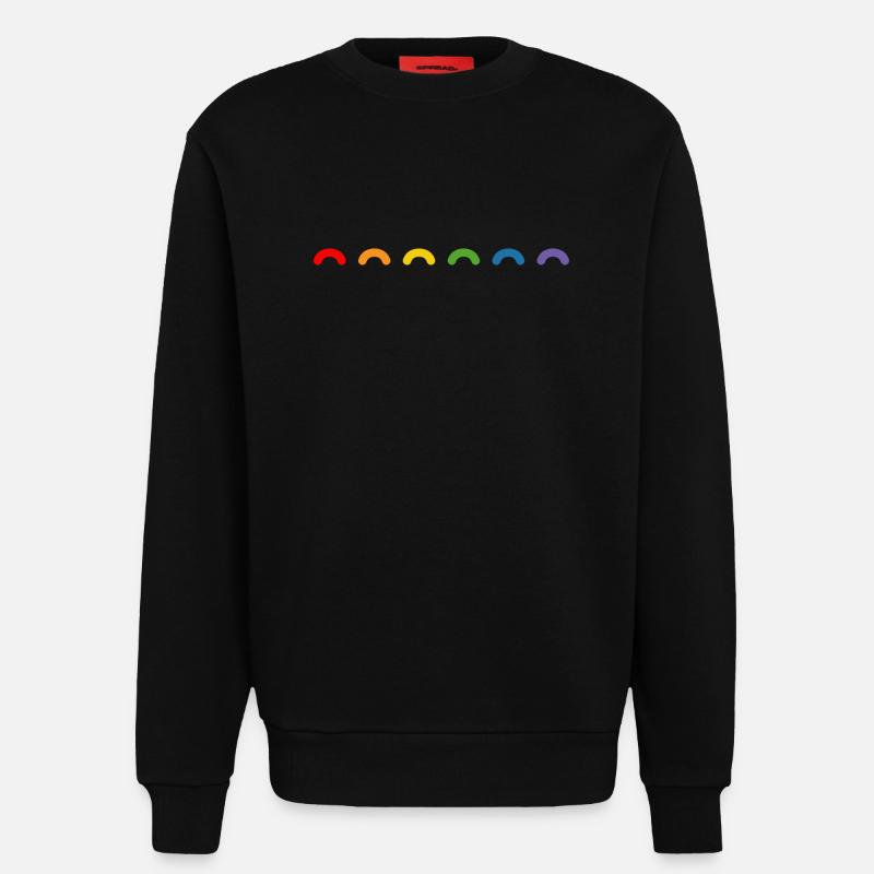 Regenbogen round rainbow - Sweatshirt - made by SPREAD  - SOLID BLACK
