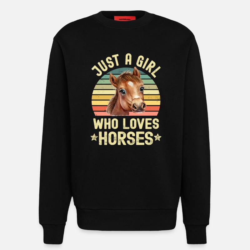Pferd Pferde - Sweatshirt - made by SPREAD - SOLID BLACK