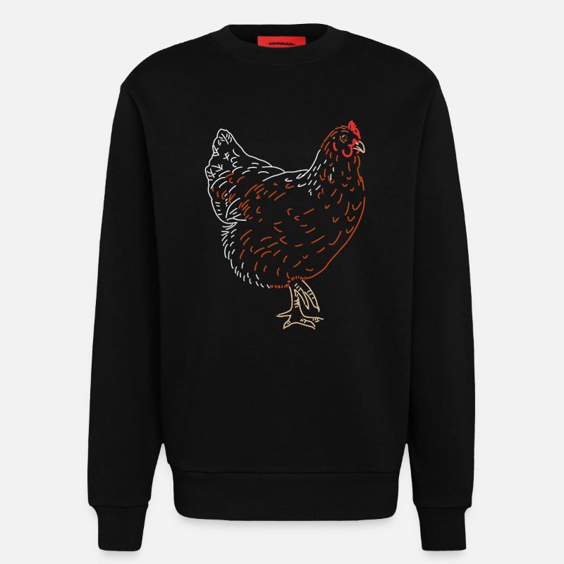 Hahn oder Henne - Sweatshirt - made by SPREAD  - SOLID BLACK