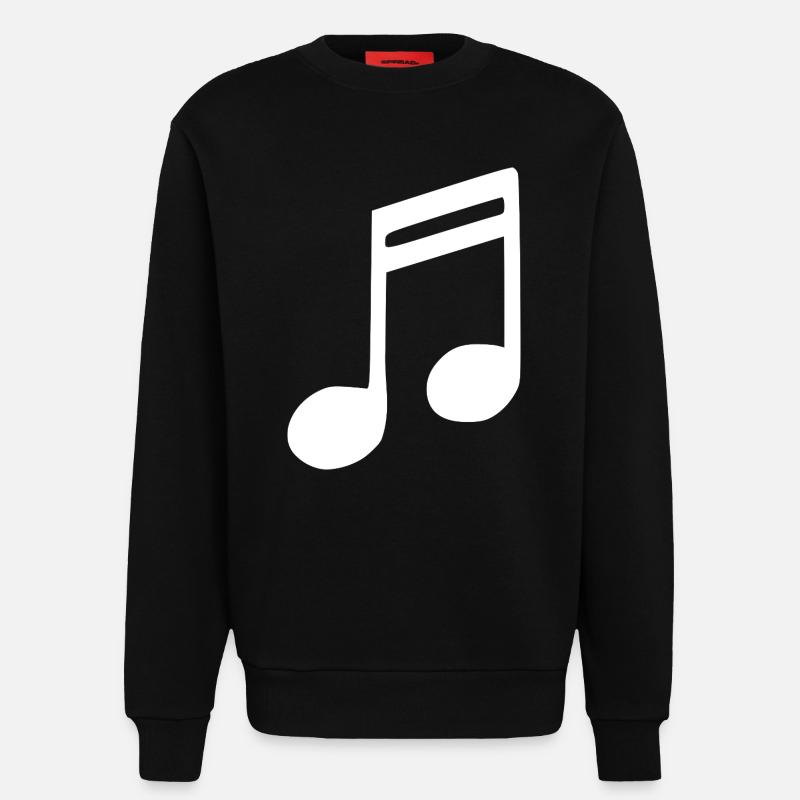 Music Note Musical Note White - Sweatshirt - made by SPREAD  - SOLID BLACK