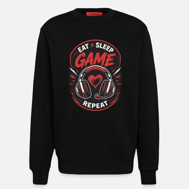 Gaming Lover Controller Design - Sweatshirt - made by SPREAD  - SOLID BLACK
