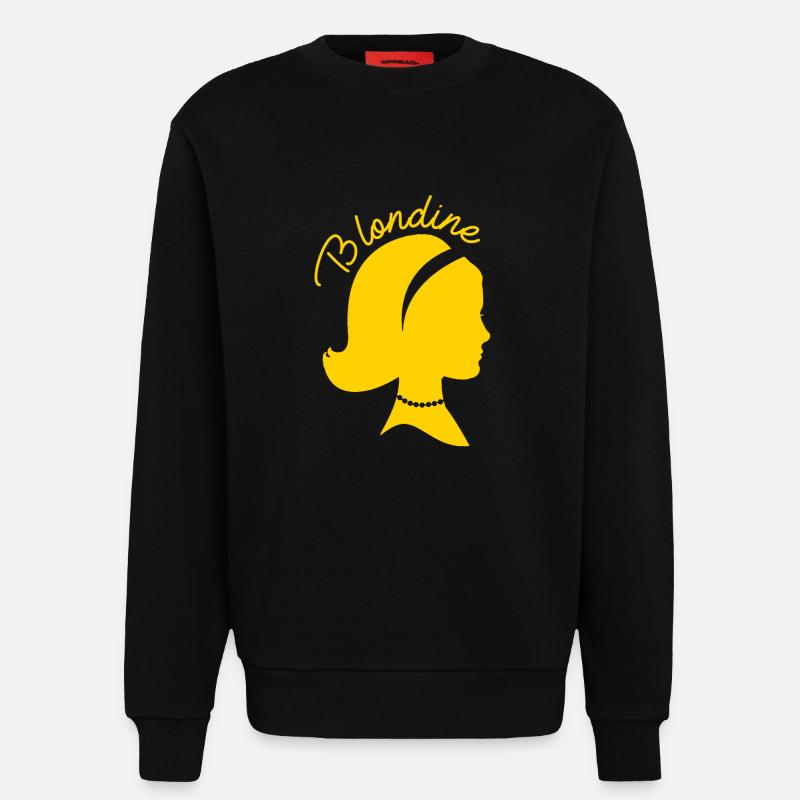 BLONDINE Design Tshirt Geschenk - Sweatshirt - made by SPREAD - SOLID BLACK