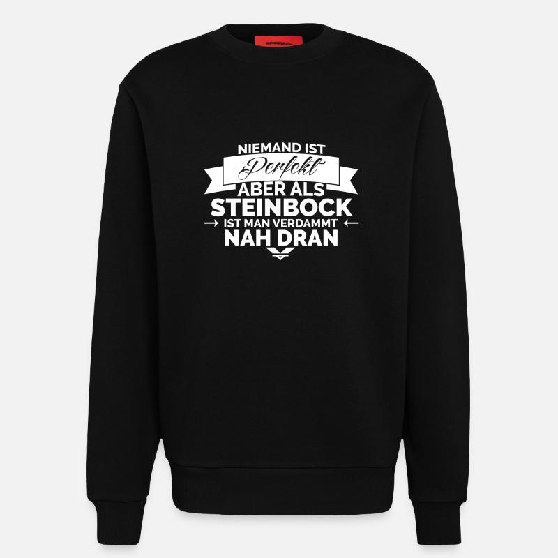 STERNZEICHEN STEINBOCK - Sweatshirt - made by SPREAD  - SOLID BLACK