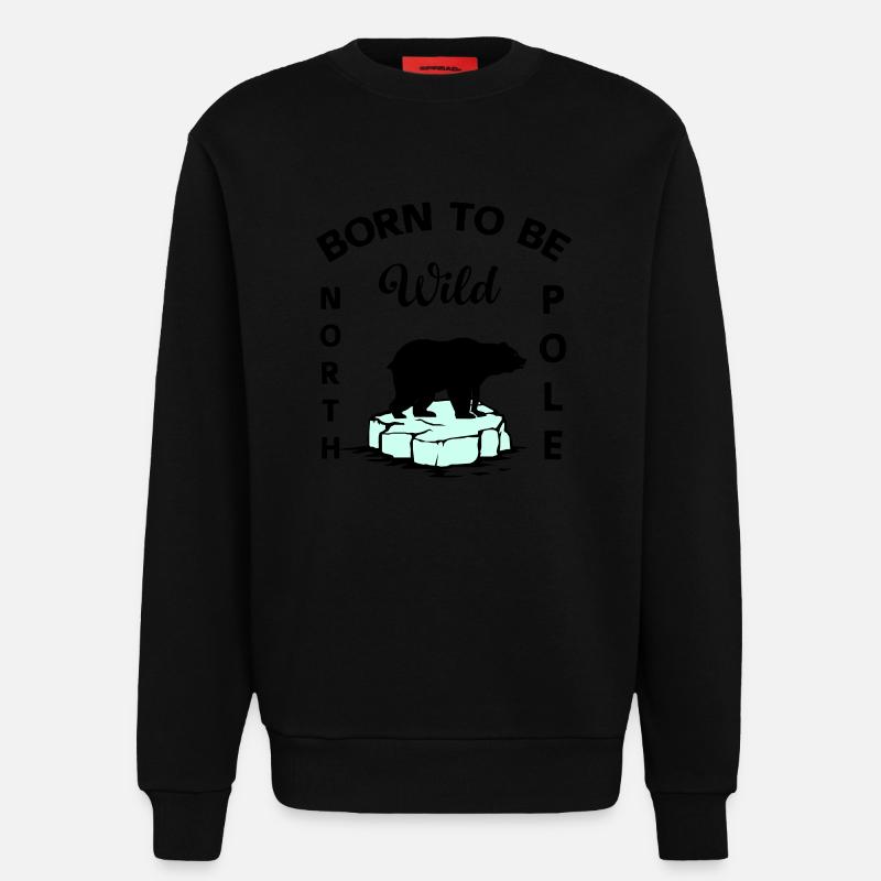 Polar Bear Wilderness Antarctica - Sweatshirt - made by SPREAD  - SOLID BLACK