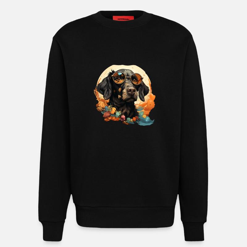 Hund - Sweatshirt - made by SPREAD - SOLID BLACK