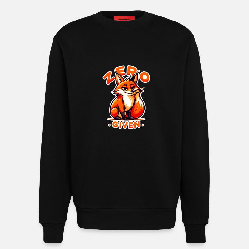Zero Given - Fuchs Illustration - Sweatshirt - made by SPREAD - SOLID BLACK