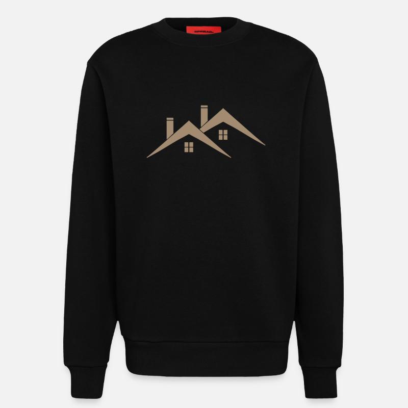 Dach - Haus Dach - Sweatshirt - made by SPREAD  - SOLID BLACK