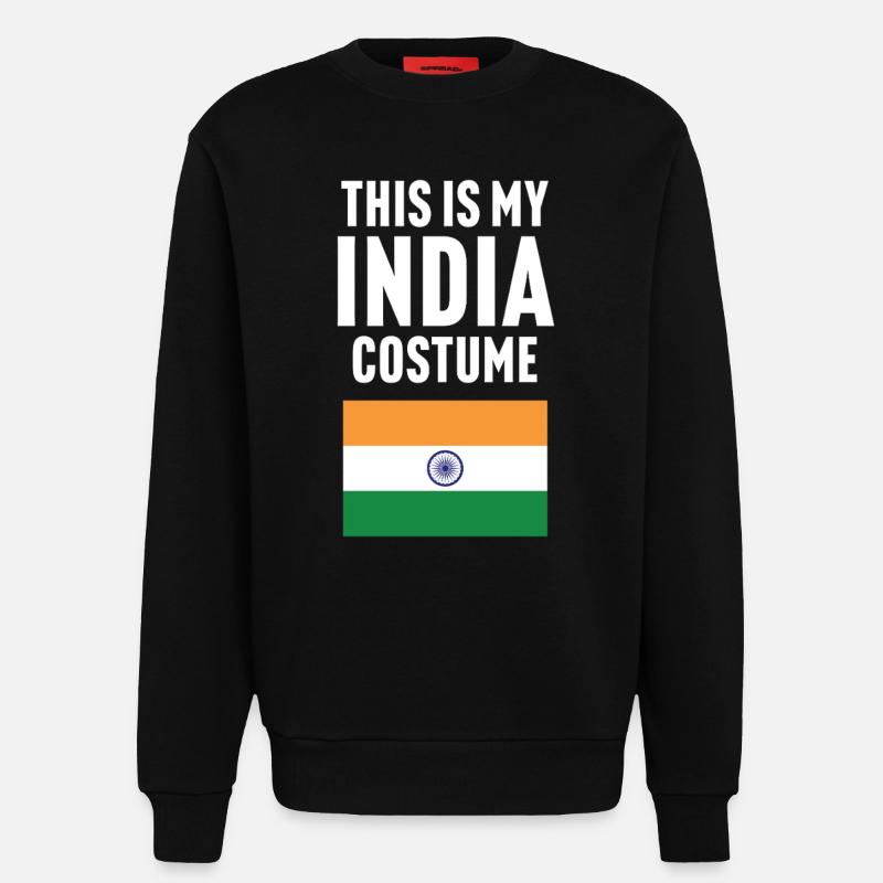 C’est mon costume d’Inde - Sweat bio décontracté fabriqué en UE - SOLID BLACK