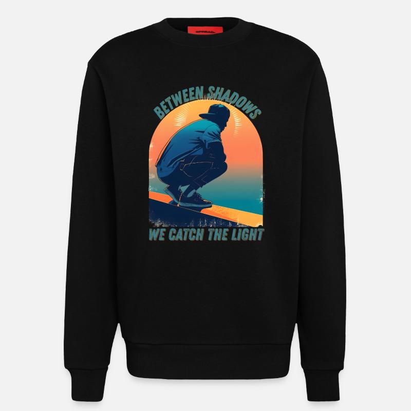 Between Light and Shadow - Sweatshirt - made by SPREAD  - SOLID BLACK