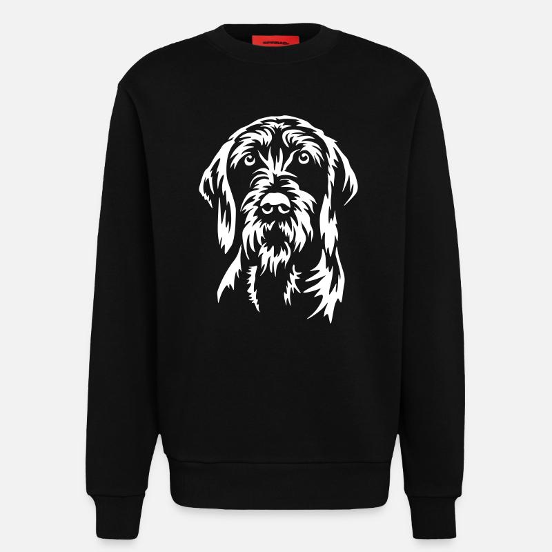 Poodle Pointer Head "Black Edition" - Sweatshirt - made by SPREAD - SOLID BLACK