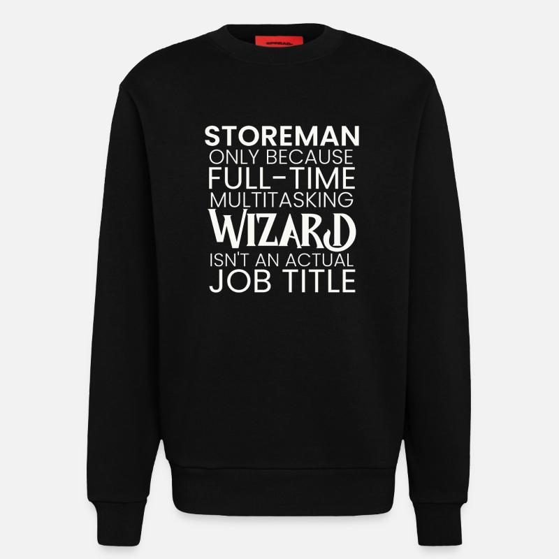 Assistant multitâche Storeman - Sweat bio décontracté fabriqué en UE - SOLID BLACK
