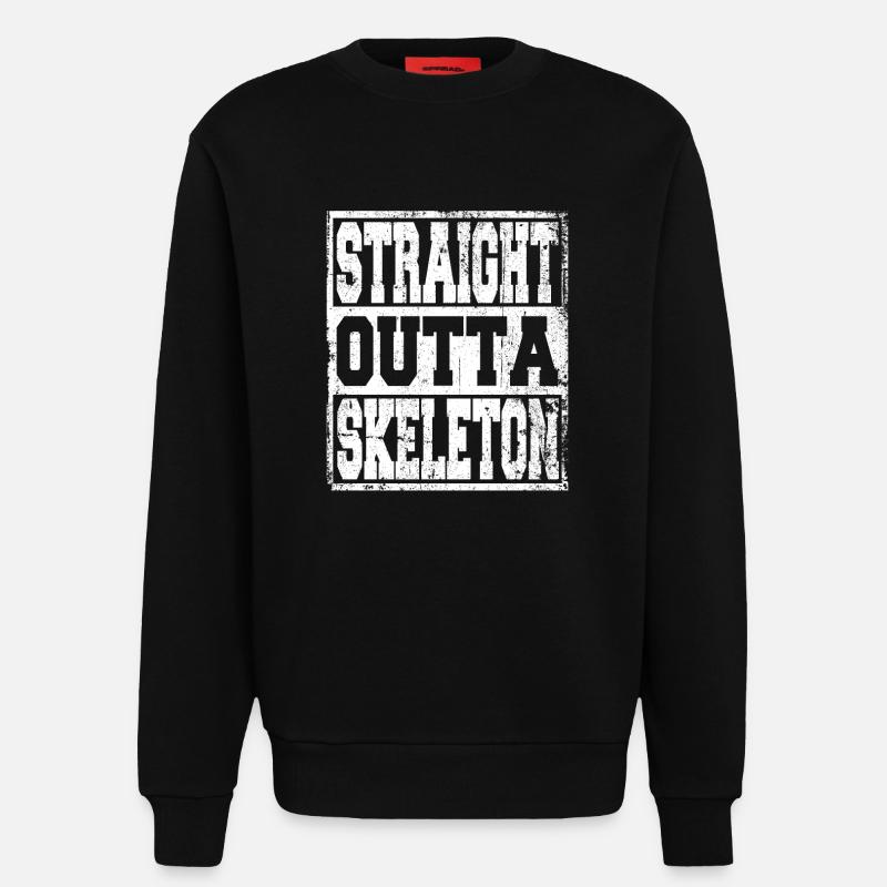 Skeleton Spruch lustig - Sweatshirt - made by SPREAD - SOLID BLACK