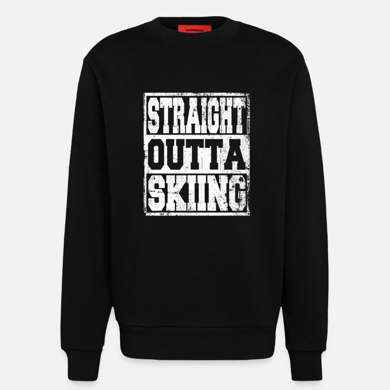 Skiing saying funny - Sweatshirt - made by SPREAD  - SOLID BLACK