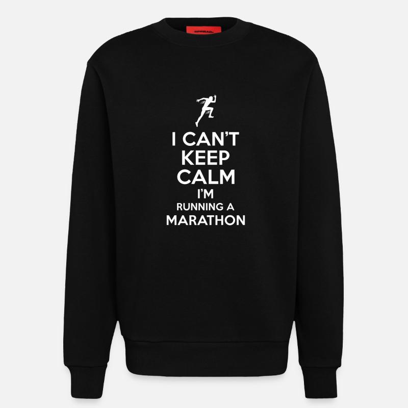 Marathon saying Keep Calm - Sweatshirt - made by SPREAD  - SOLID BLACK