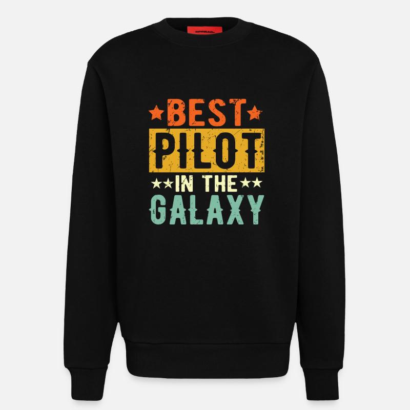 Best Pilot ever Pilot Geschenk - Sweatshirt - made by SPREAD  - SOLID BLACK