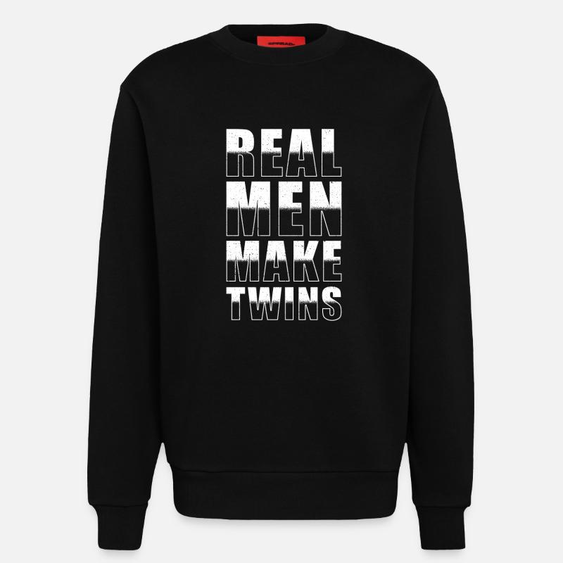 Echte Männer Machen Zwillinge - Sweatshirt - made by SPREAD - SOLID BLACK