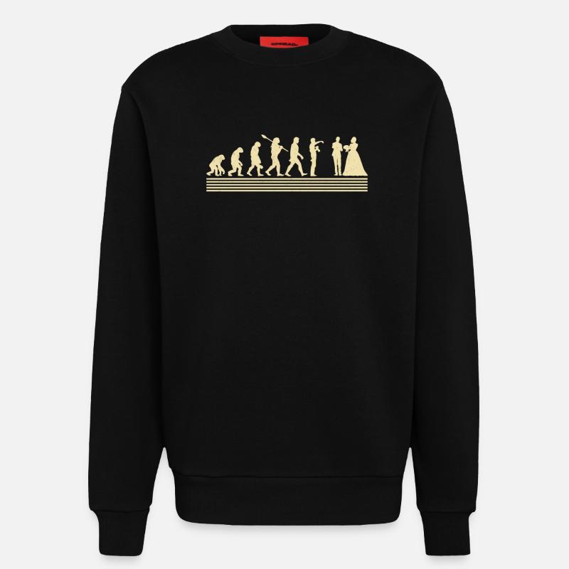 Evolution Des Hochzeitsfotografen - Sweatshirt - made by SPREAD  - SOLID BLACK