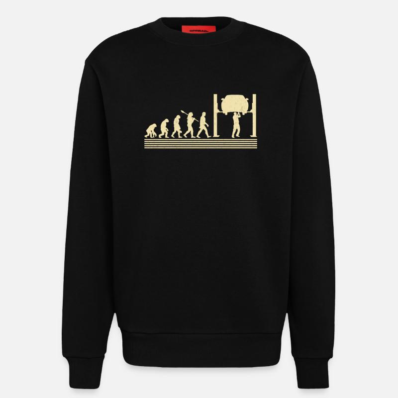Automechanical evolution - Sweatshirt - made by SPREAD  - SOLID BLACK