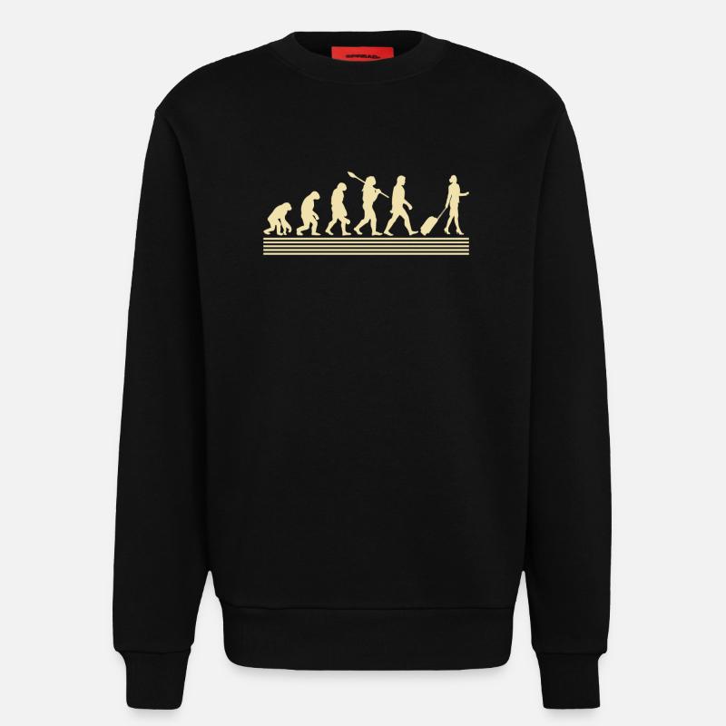 Stewardesses evolution - Sweatshirt - made by SPREAD  - SOLID BLACK