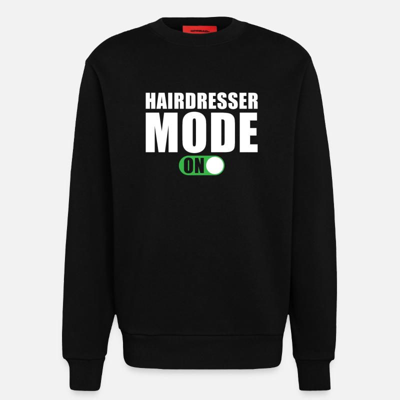 Mode coiffeur activé - Sweat bio décontracté fabriqué en UE - SOLID BLACK