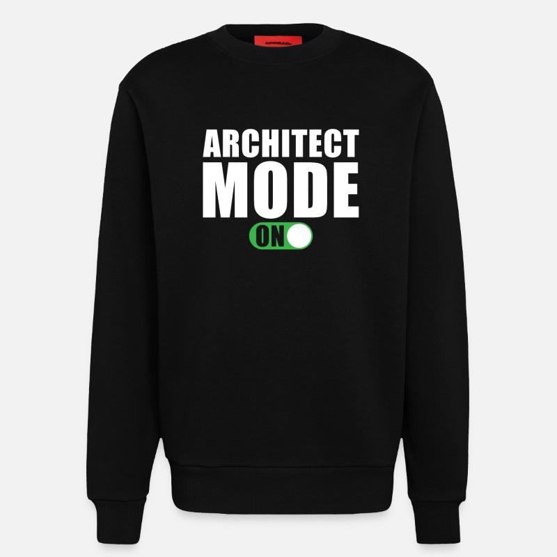 Mode Architecte activé - Sweat bio décontracté fabriqué en UE - SOLID BLACK