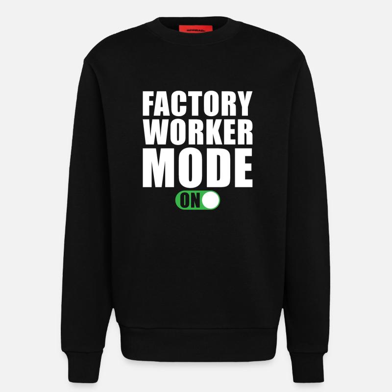 Fabrikarbeiter modus Ein - Sweatshirt - made by SPREAD  - SOLID BLACK