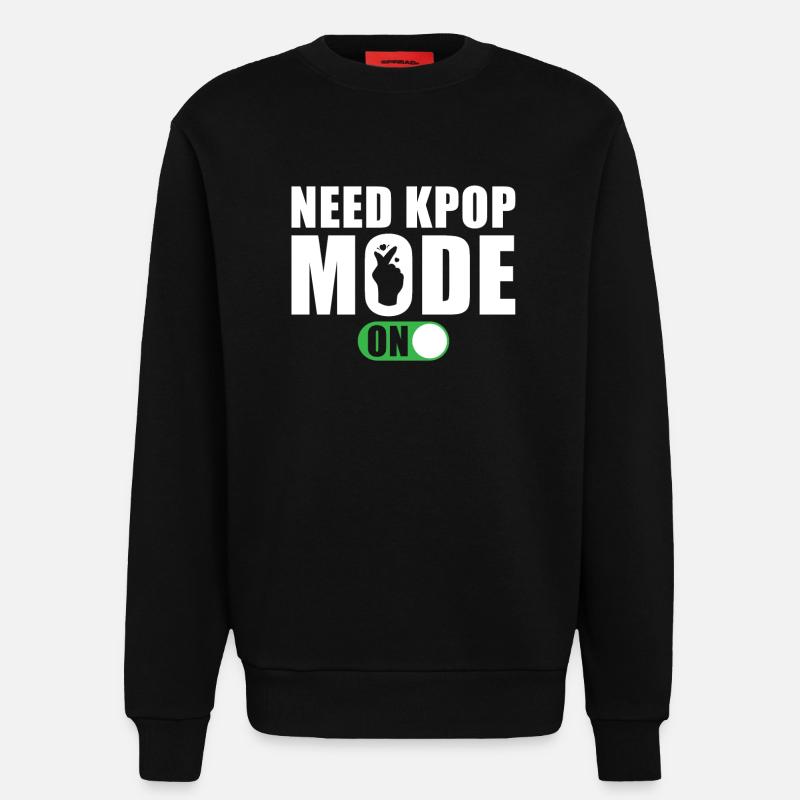 Brauche Kpop-Modus An - Sweatshirt - made by SPREAD  - SOLID BLACK