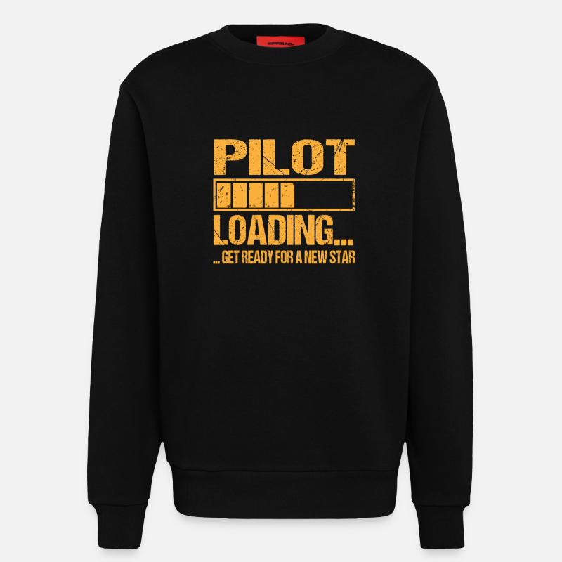 Pilot loading Pilot Ausbildung - Sweatshirt - made by SPREAD  - SOLID BLACK
