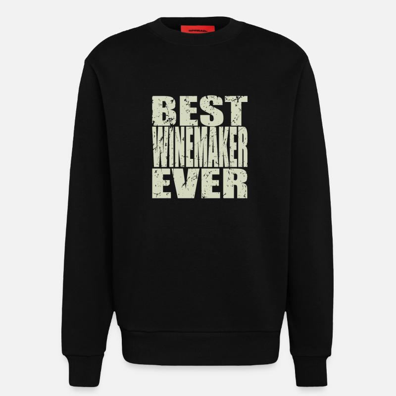 Best Winemaker ever Winemaker Gift - Sweatshirt - made by SPREAD  - SOLID BLACK