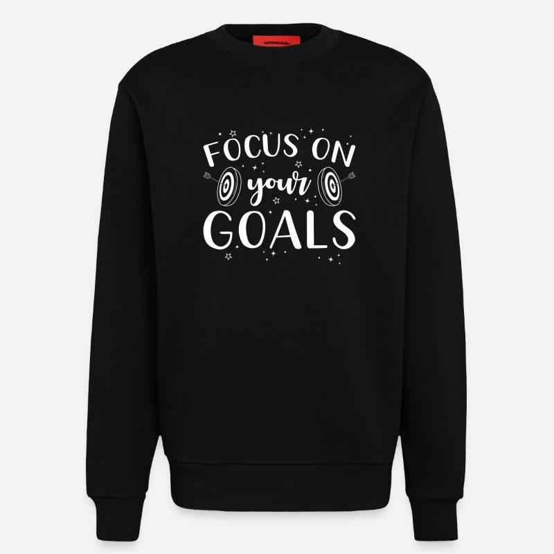 Motivation Succès Focus Objectifs Dire - Sweat bio décontracté fabriqué en UE - SOLID BLACK